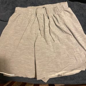 Lululemon 6 inch grey heather surge shorts